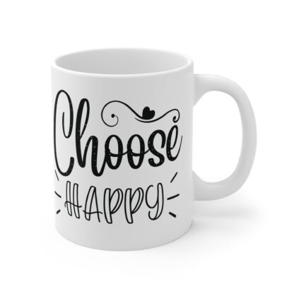 Choose Happy Mug - Inspirational Coffee Cup, Gift for Friends, Motivational Drinkware, Cheerful Kitchen Decor, Positive Vibes - Image 4