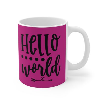 Hello World Inspirational Coffee Mug, 11oz Ceramic Cup, Perfect Gift for New Parents, Teachers, Motivational, Home Decor, Birthday Present - Image 4