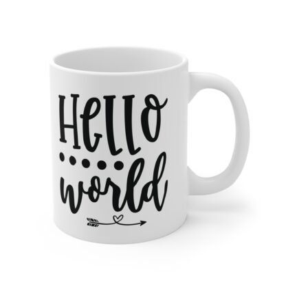 Hello World Inspirational Coffee Mug, 11oz Ceramic Cup, Perfect Gift for New Parents, Teachers, Motivational, Home Decor, Birthday Present - Image 4