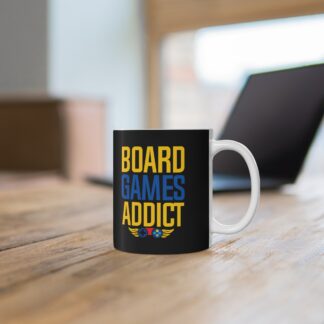 Board Games Addict Mug - Perfect Gift for Gamers, Coffee Lovers, Birthday, Housewarming, Fun Collectible