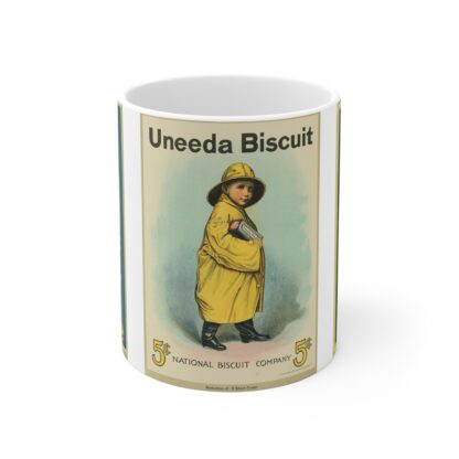 Vintage-Inspired Coffee Mug, Retro Art Mugs for Coffee Lovers, Unique Gift, Nostalgic Biscuit Design, Kitchen Decor - Image 2