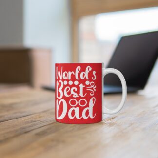 World's Best Dad Mug - 11oz Father's Day Gift, Coffee Cup, Dad Appreciation, Personalized Gift, Fun Drinkware