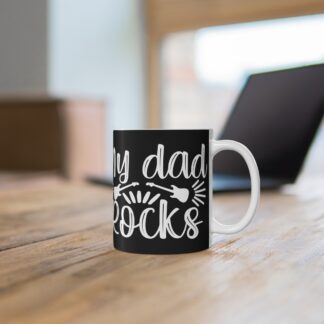 Cool Dad Mug, Father's Day Gift, Guitar Lover's Cup, Unique Coffee Mug, Best Dad Ever Announcement