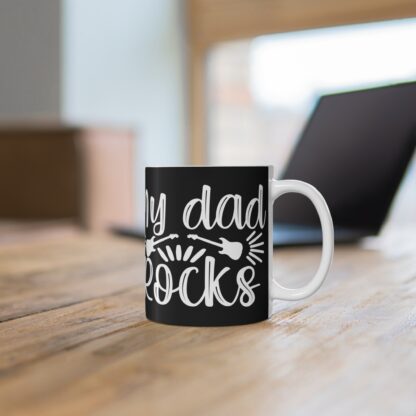 Cool Dad Mug, Father's Day Gift, Guitar Lover's Cup, Unique Coffee Mug, Best Dad Ever Announcement