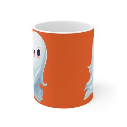 Cute Ghost Mug, Halloween Coffee Cup, Spooky Gift, Whimsical Mug, Kawaii Ghost Drinkware, Fall Decor - Image 2
