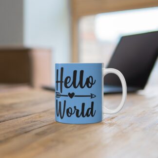 Hello World Mug, Personalized Coffee Cup, Inspirational Gift, Cute Kitchen Decor, Affirmation Mug, Gift for New Parents