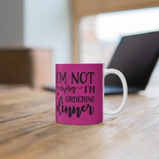 Funny Dinner Mug, Quirky Kitchen Gift, Humor Coffee Cup, Perfect for Food Lovers, Unique Gift Idea