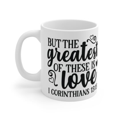 Love Quote Mug - Inspirational Ceramic Cup, Gifts for Family & Friends, Faith-Based Decor, Coffee Lover, Bible Verse - Image 3