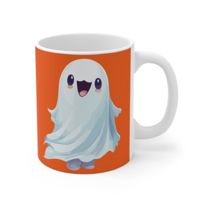 Cute Ghost Mug, Halloween Coffee Cup, Spooky Gift, Whimsical Mug, Kawaii Ghost Drinkware, Fall Decor - Image 4