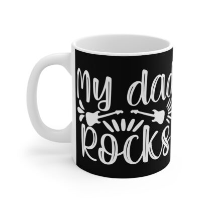 Cool Dad Mug, Father's Day Gift, Guitar Lover's Cup, Unique Coffee Mug, Best Dad Ever Announcement - Image 3