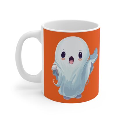 Cute Cartoon Ghost Mug, Halloween Coffee Cup, Whimsical Drinkware, Gift for Ghost Lovers, Spooky Decor - Image 3