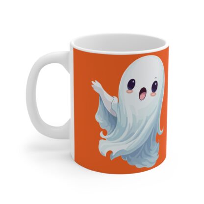 Cute Ghost Mug, Halloween Coffee Cup, Spooky Gift, Whimsical Mug, Kawaii Ghost Drinkware, Fall Decor - Image 3