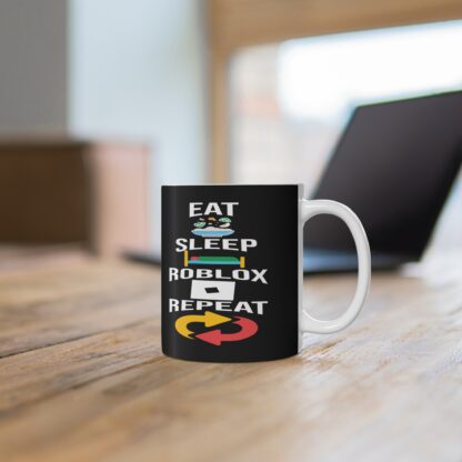 Roblox Gamer Mug - Eat Sleep Roblox Repeat Gift, Gaming Coffee Cup, Funny Mug, Birthday Present for Gamers, Kids, Teens
