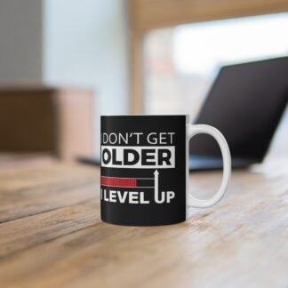 Funny Level Up Coffee Mug, Gaming Gift, Birthday Present, Humorous Drinkware, Video Game Lover Decor