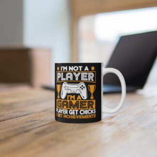 Gamer Mug, Funny Gaming Gifts, 11oz Coffee Cup, Video Game Lover, Birthday Gift for Gamers, Achievement Trophy Design