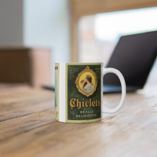 Vintage-Inspired Coffee Mug, Retro Art Mugs for Coffee Lovers, Unique Gift, Nostalgic Biscuit Design, Kitchen Decor