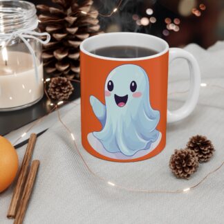 Cute Ghost Mug, Halloween Coffee Cup, Ghost Themed Gift, Whimsical Drinkware, Spooky Home Decor, Fun Fall Mug