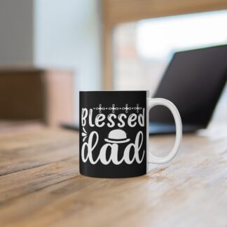 Blessed Dad Mug - 11oz Coffee Cup for Father's Day, Gifts for Dads, Inspirational Drinkware, Family Gifts, Men's Gifts