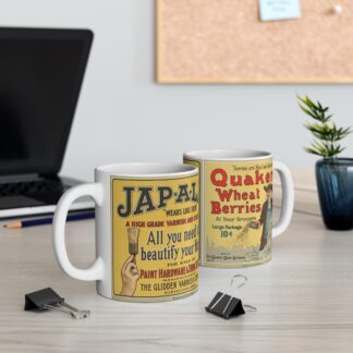 Vintage-Inspired Home Decor Mug, Coffee Lover Gift, Retro Advertising Mug, Unique Kitchenware, Gift for New Homeowners