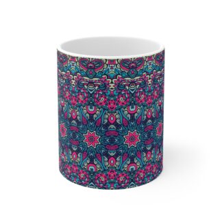 Ethnic Textile Print 10 - Coffee Mug - 11oz Decorative Drinkware
