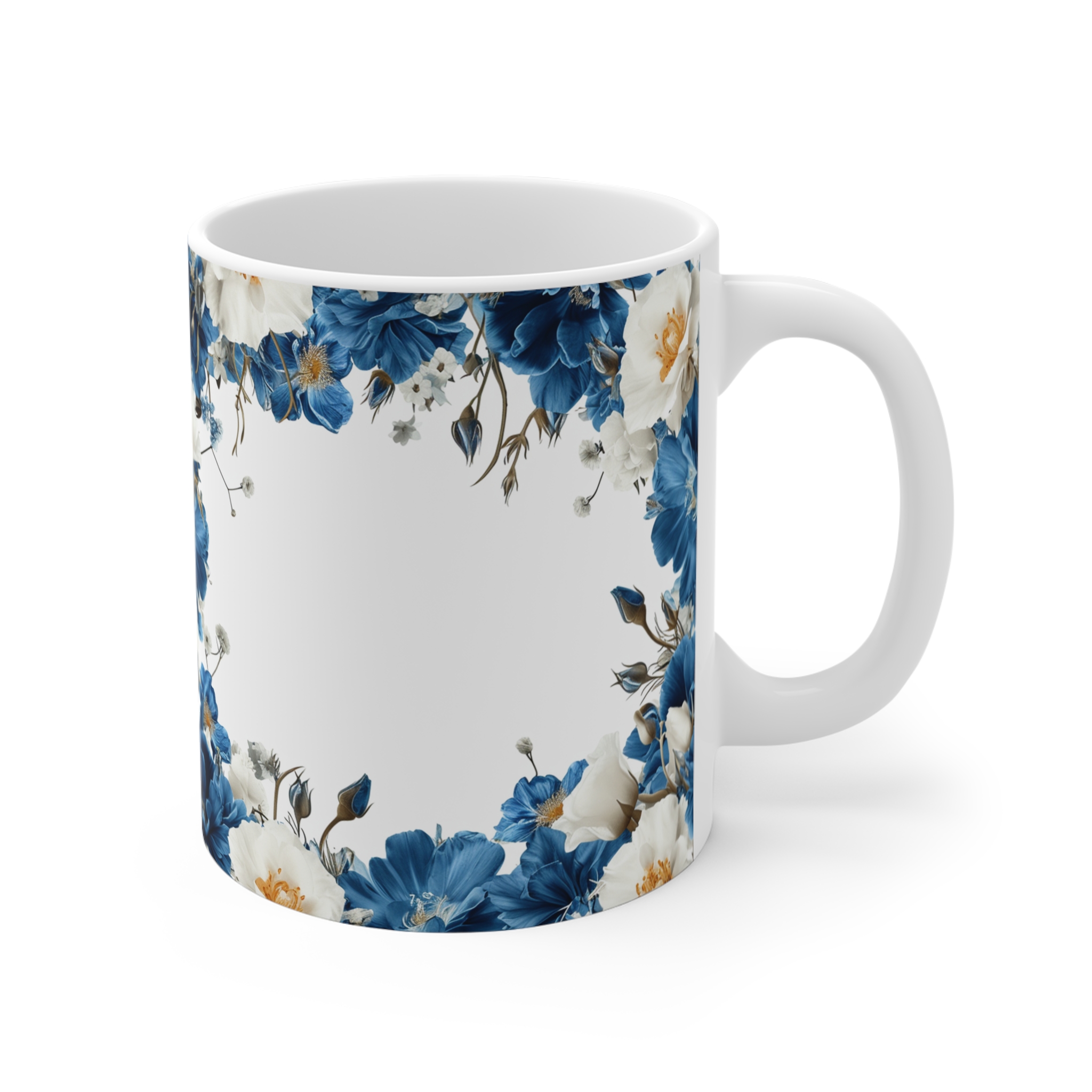 Floral Elegance Coffee Mug - 11oz Decorative Drinkware - Image 4