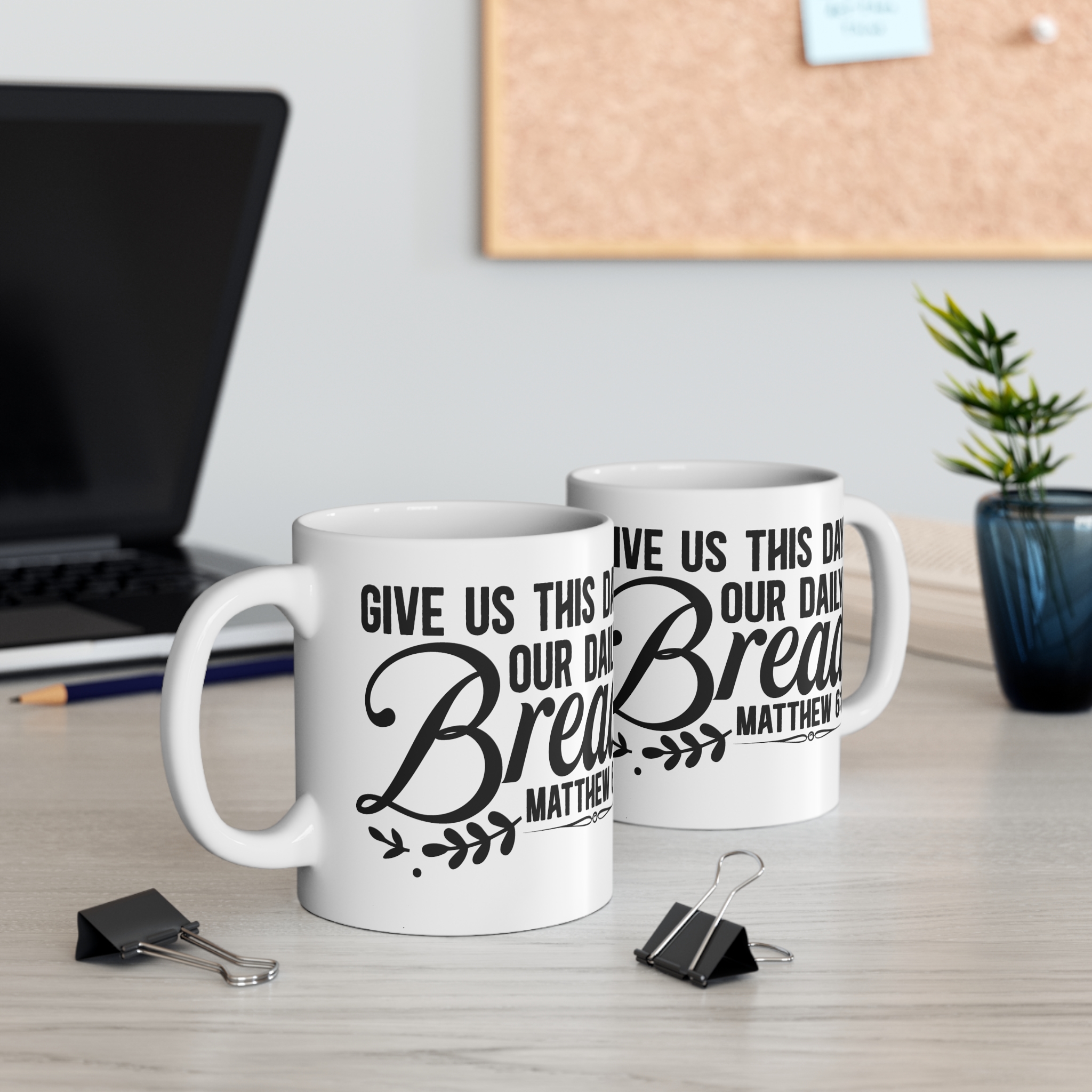 Inspirational Bible Verse Mug - Daily Bread Quote - 11oz Coffee Cup - Image 6