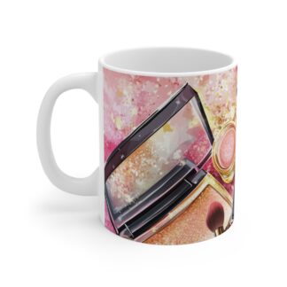 Girly Cosmetic-Inspired 11oz Coffee Mug for Beauty Lovers