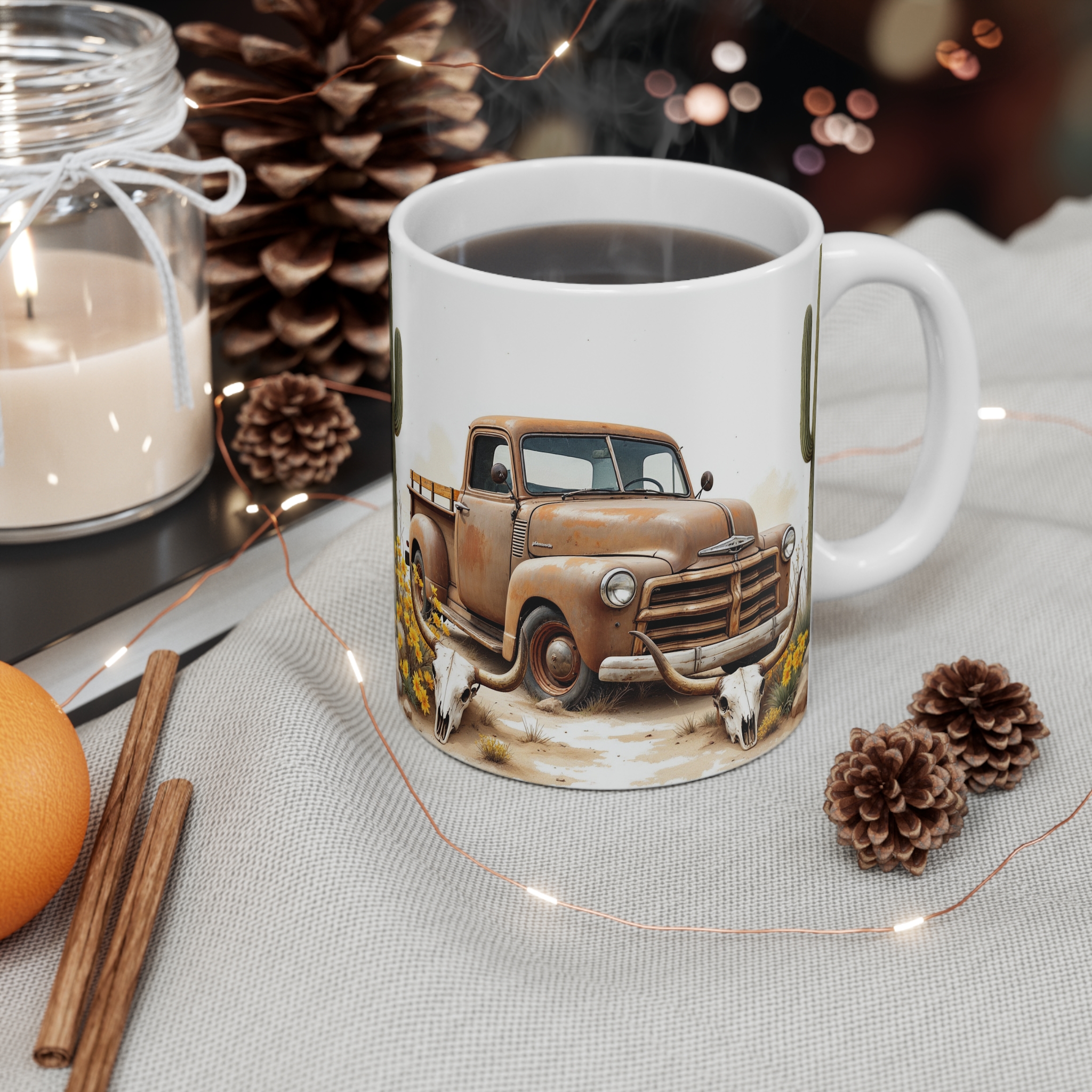 Truck and Skull | Mug 11oz - Image 4