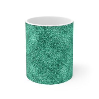 Spring Glitter Easter Turquoise Mug - 11oz Coffee Cup for Nature Lovers