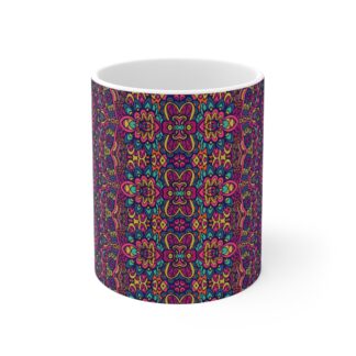 Ethnic Textile Print 7 - Ceramic Mug - 11oz Coffee Cup