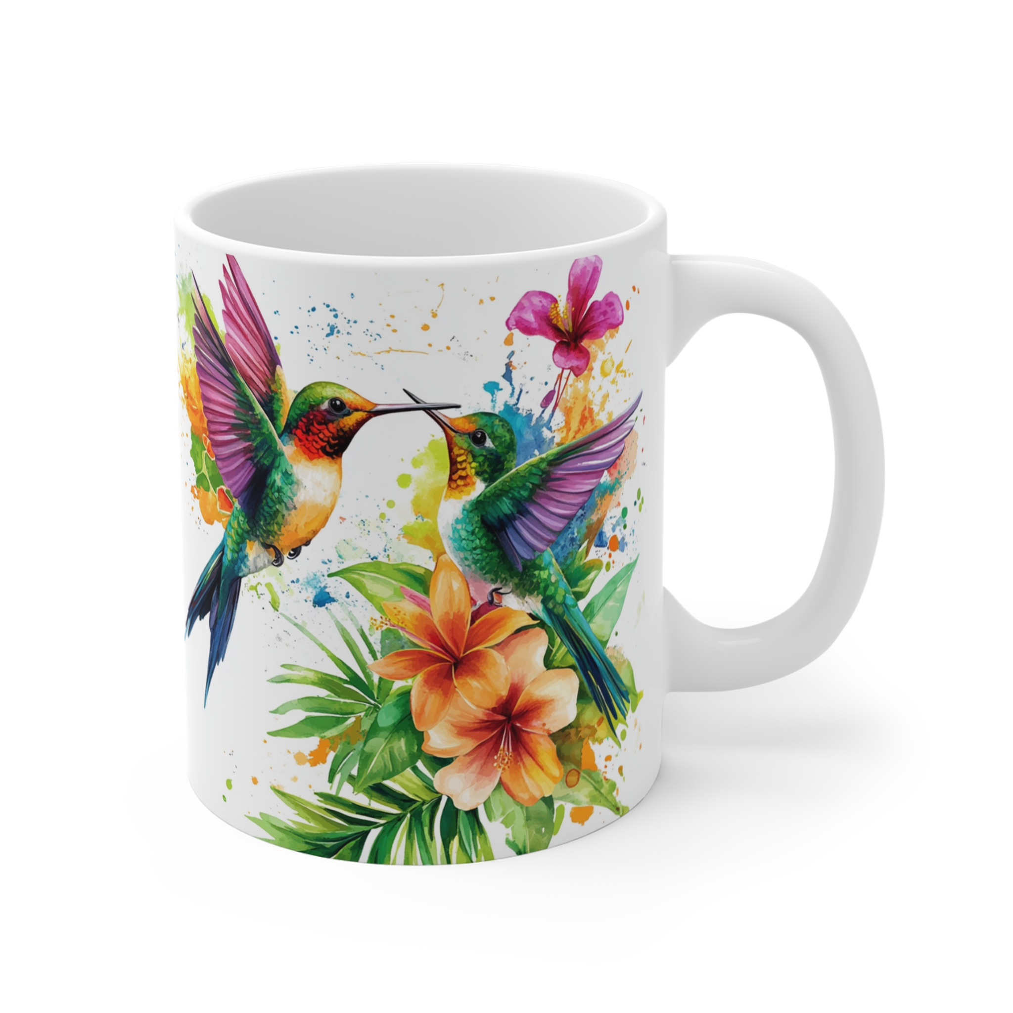 Tropical Hummingbird Mug 11oz - Image 3