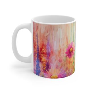 Gerbera Daises 11oz Mug - Vibrant Flower Design for Coffee Lovers