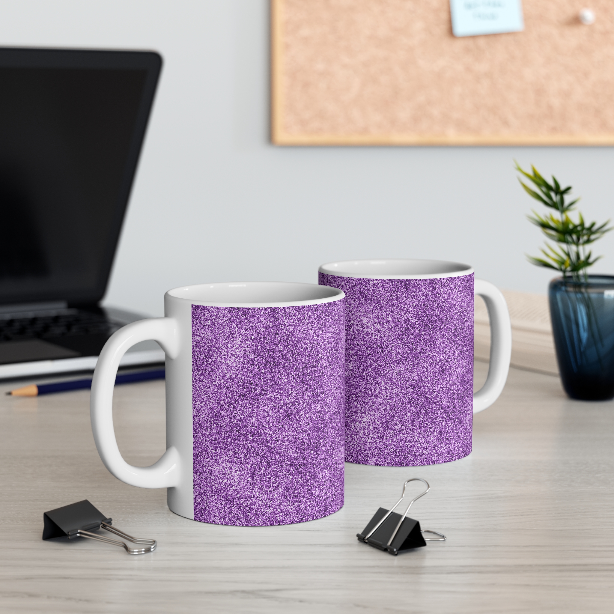 Spring Glitter Easter Purple Mug - 11oz Ceramic Coffee Cup for Creative Souls - Image 5
