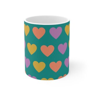 Modern Vibe Hearts Mug 11oz