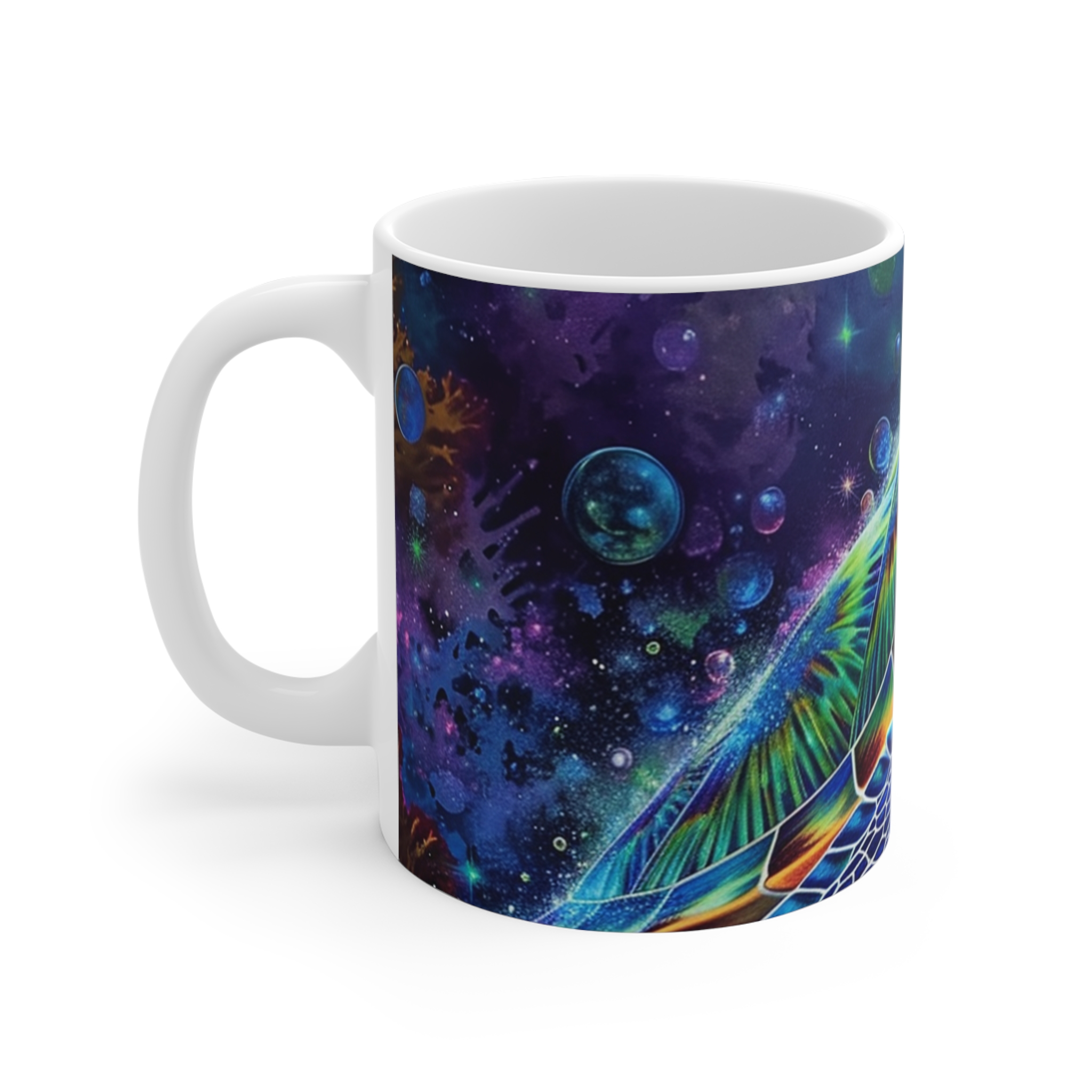 Neon Sea Turtle - Mug 11oz - Image 2