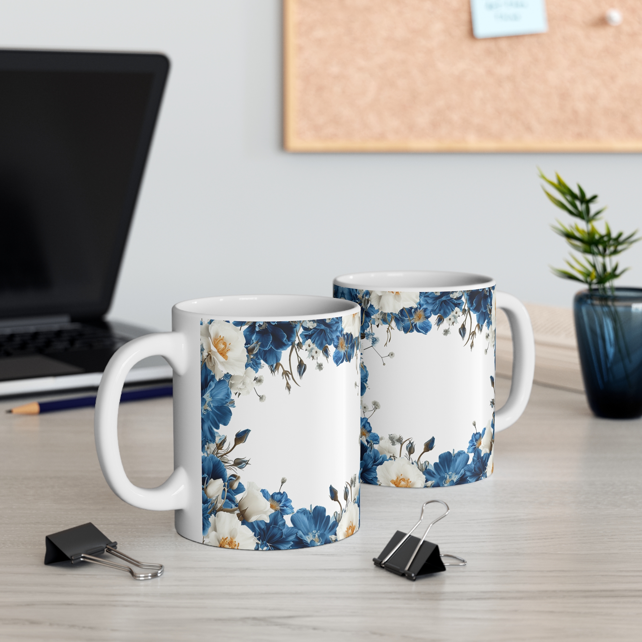 Floral Elegance Coffee Mug - 11oz Decorative Drinkware