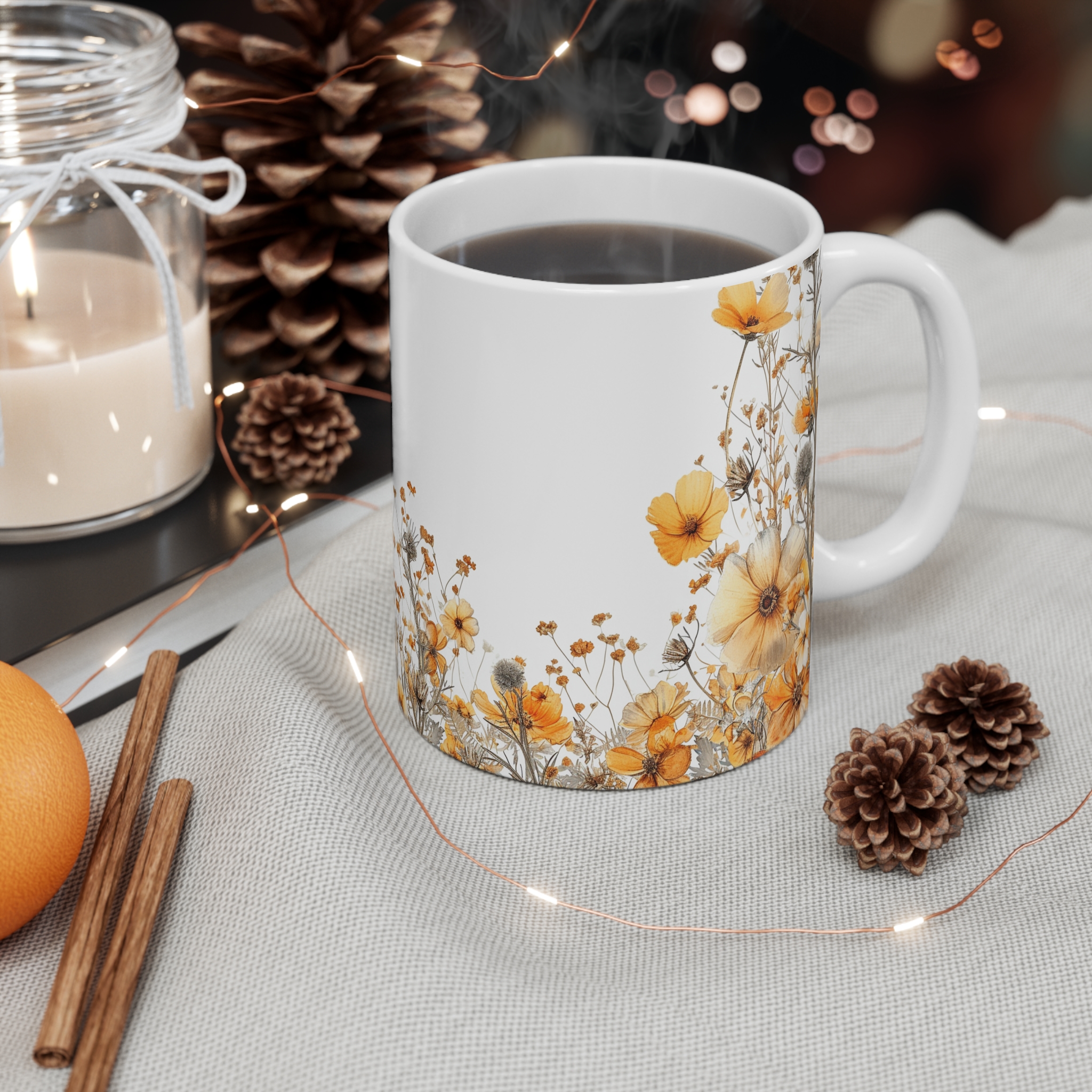 Floral Bouquet Coffee Mug - 11oz - Image 4