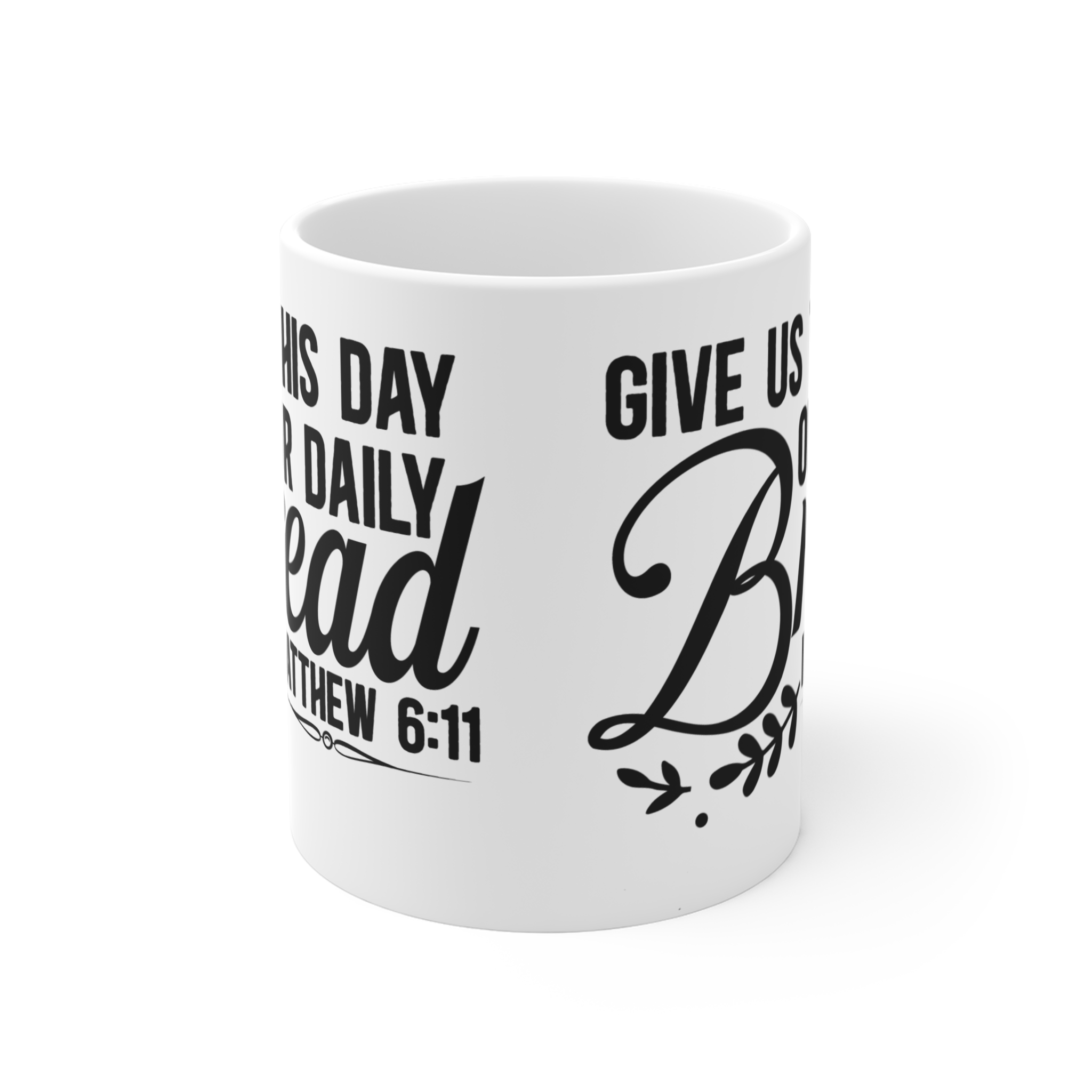 Inspirational Bible Verse Mug - Daily Bread Quote - 11oz Coffee Cup - Image 2