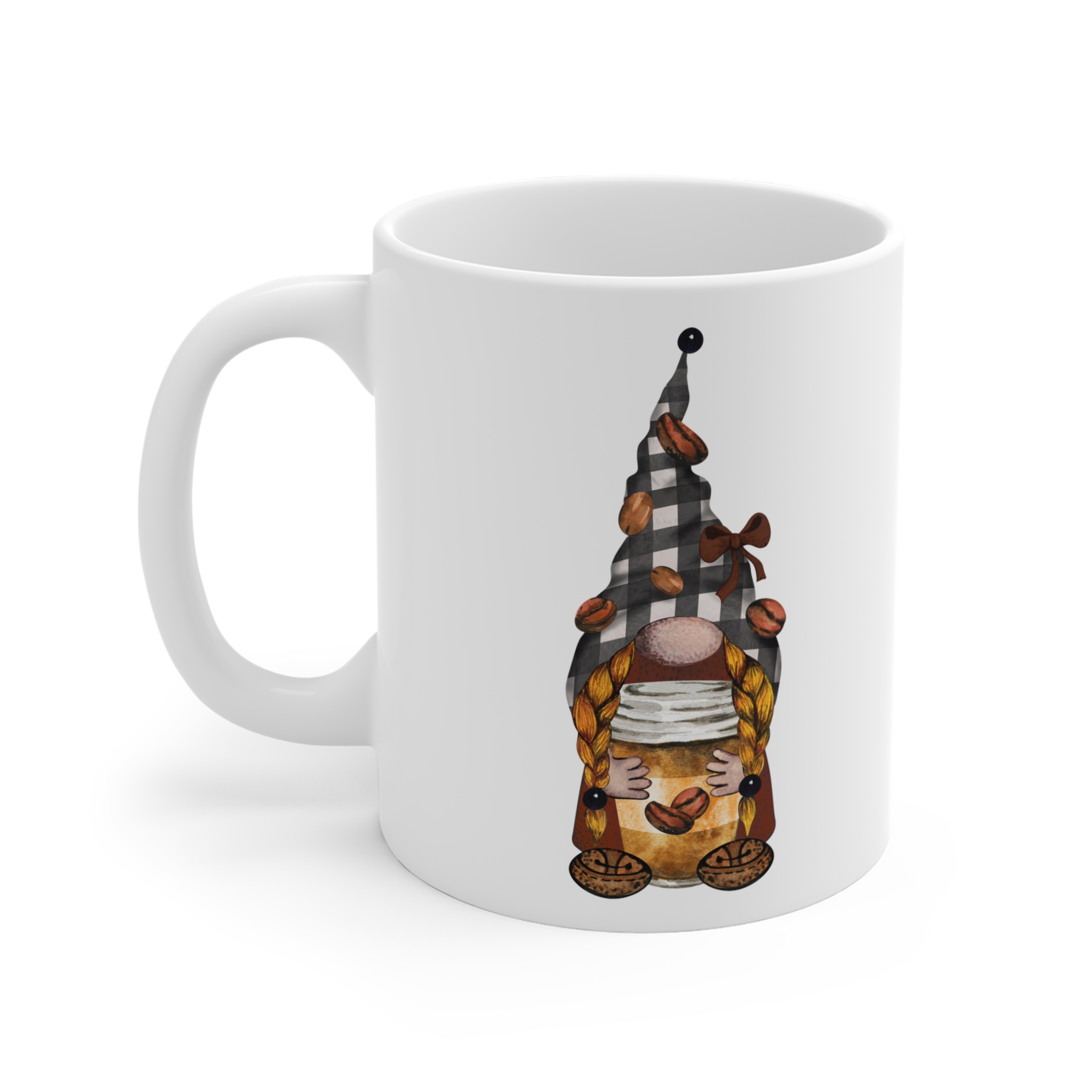 Coffee Lover's Cheerful Gnome Mug - 11oz