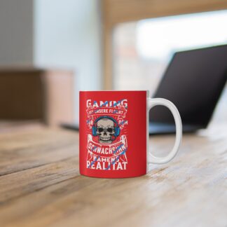Gaming Escape Skull Mug - 11oz Coffee Cup for Gamers