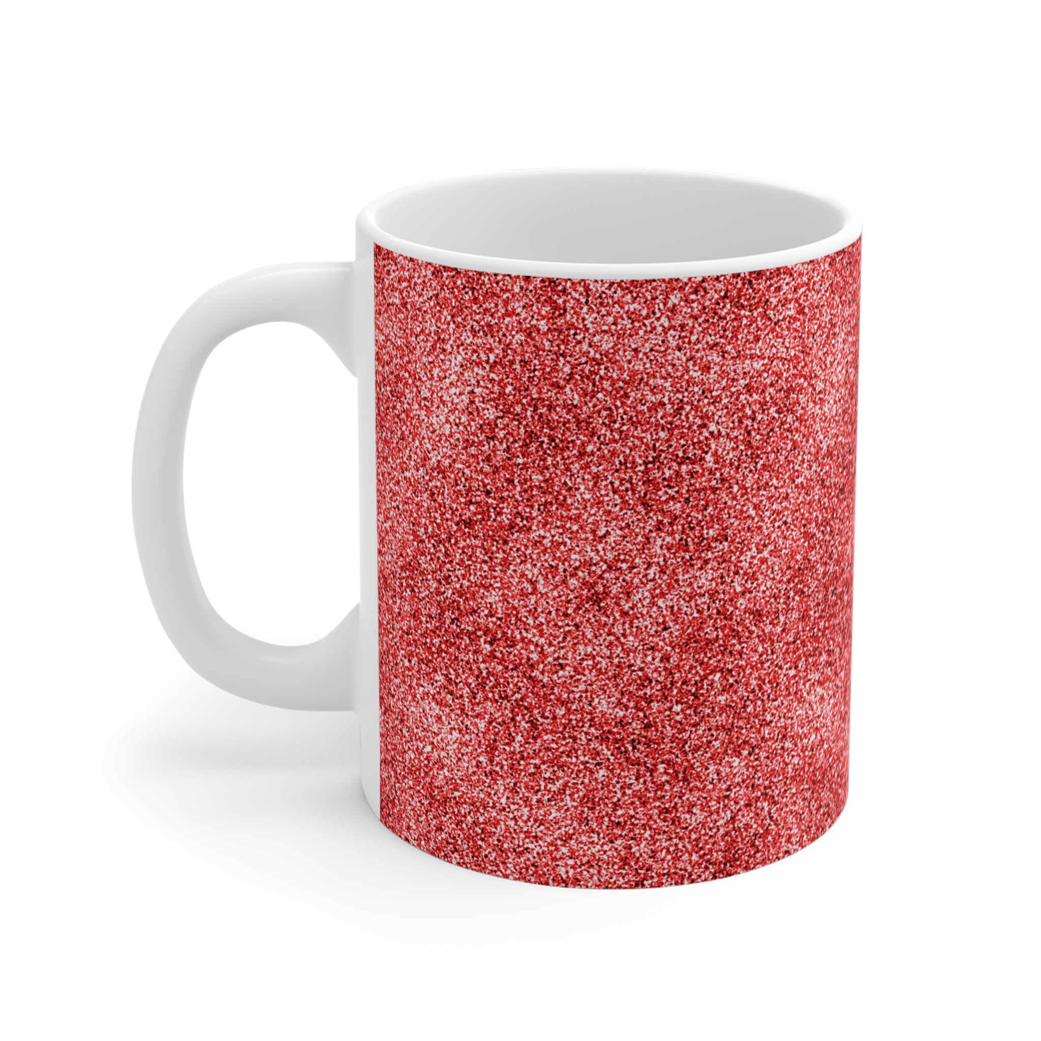 Spring Glitter Easter Red Mug - 11oz Ceramic Coffee Cup for Warm Drinks - Image 2