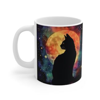 Cosmic Cat Mug - 11oz Celestial Space Design