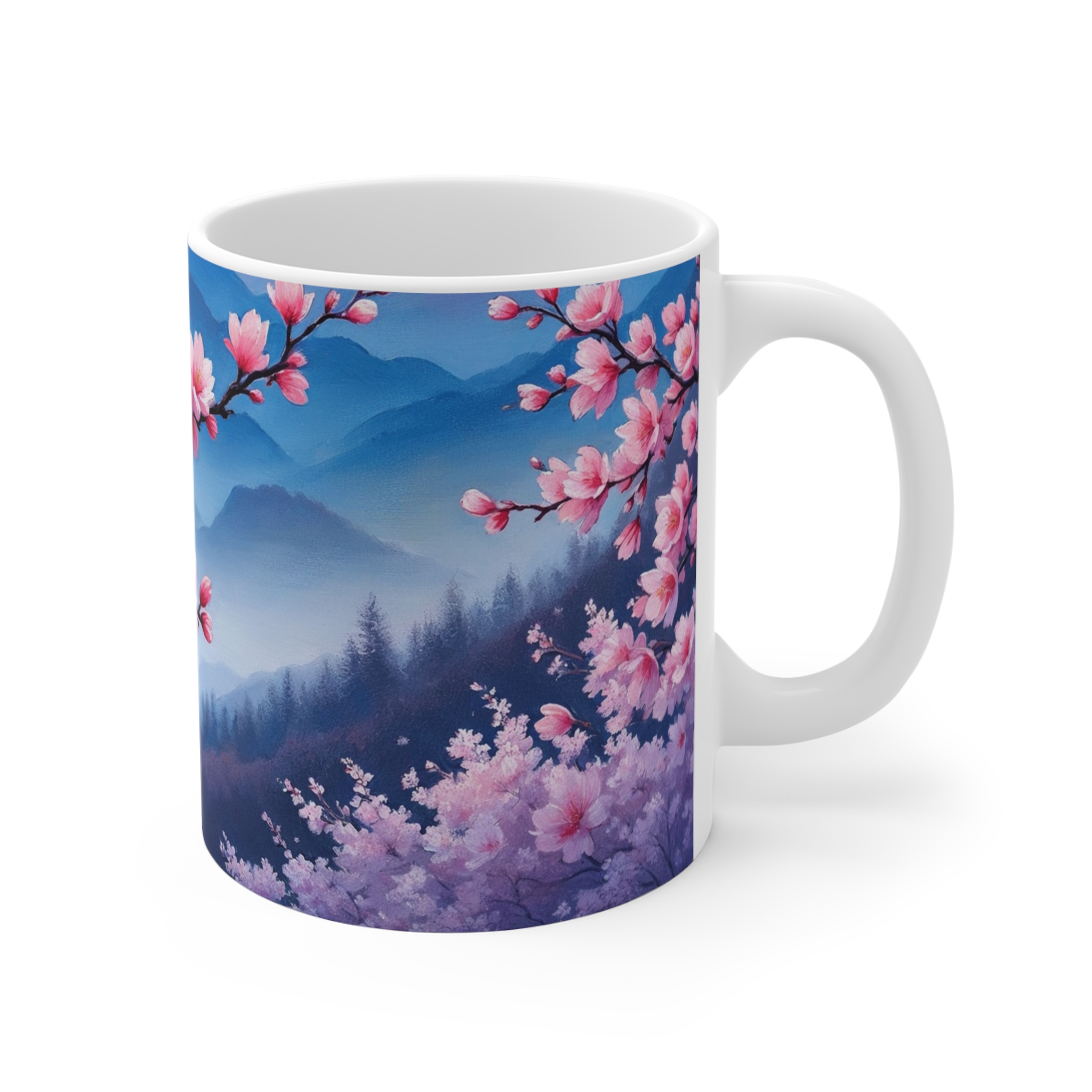 Pink Flowers | Mug 11oz - Image 3