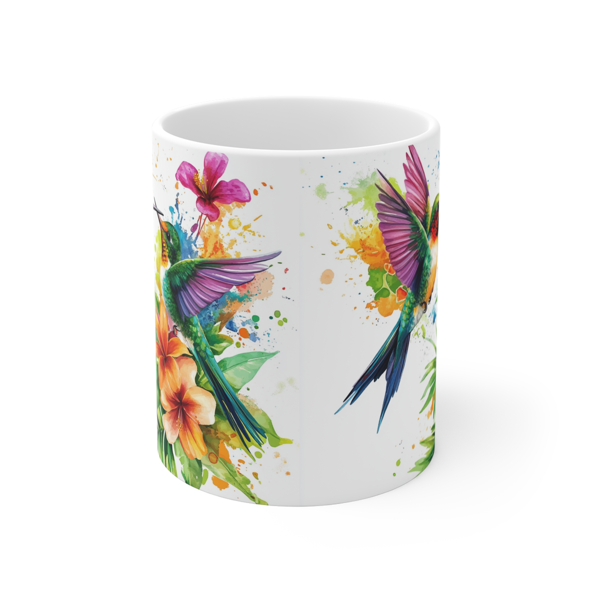 Tropical Hummingbird Mug 11oz - Image 2