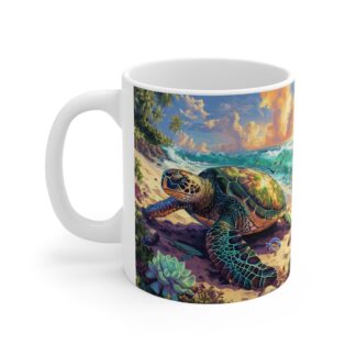 Tropical Turtle Mug 11oz - Vibrant Sea Life Design for Nature Lovers
