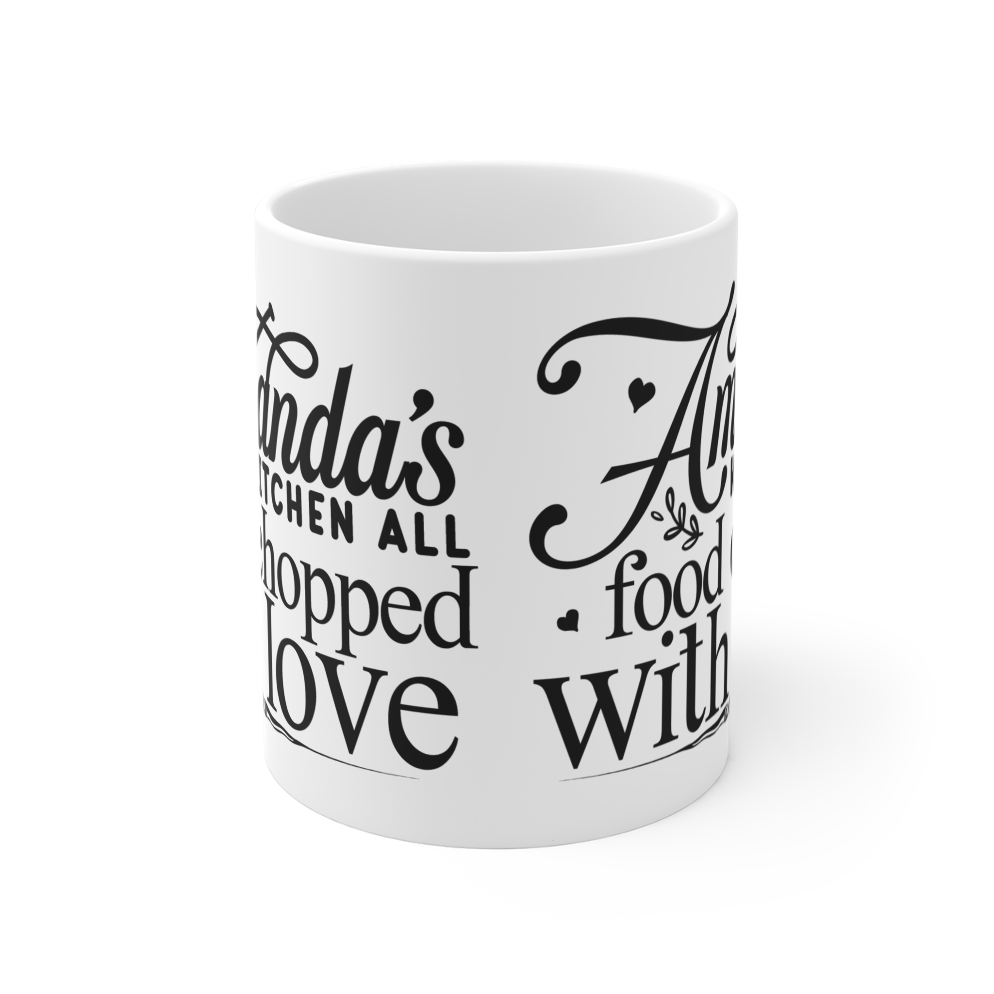 Personalized Kitchen Mug - 'Food Chopped with Love' - Image 2