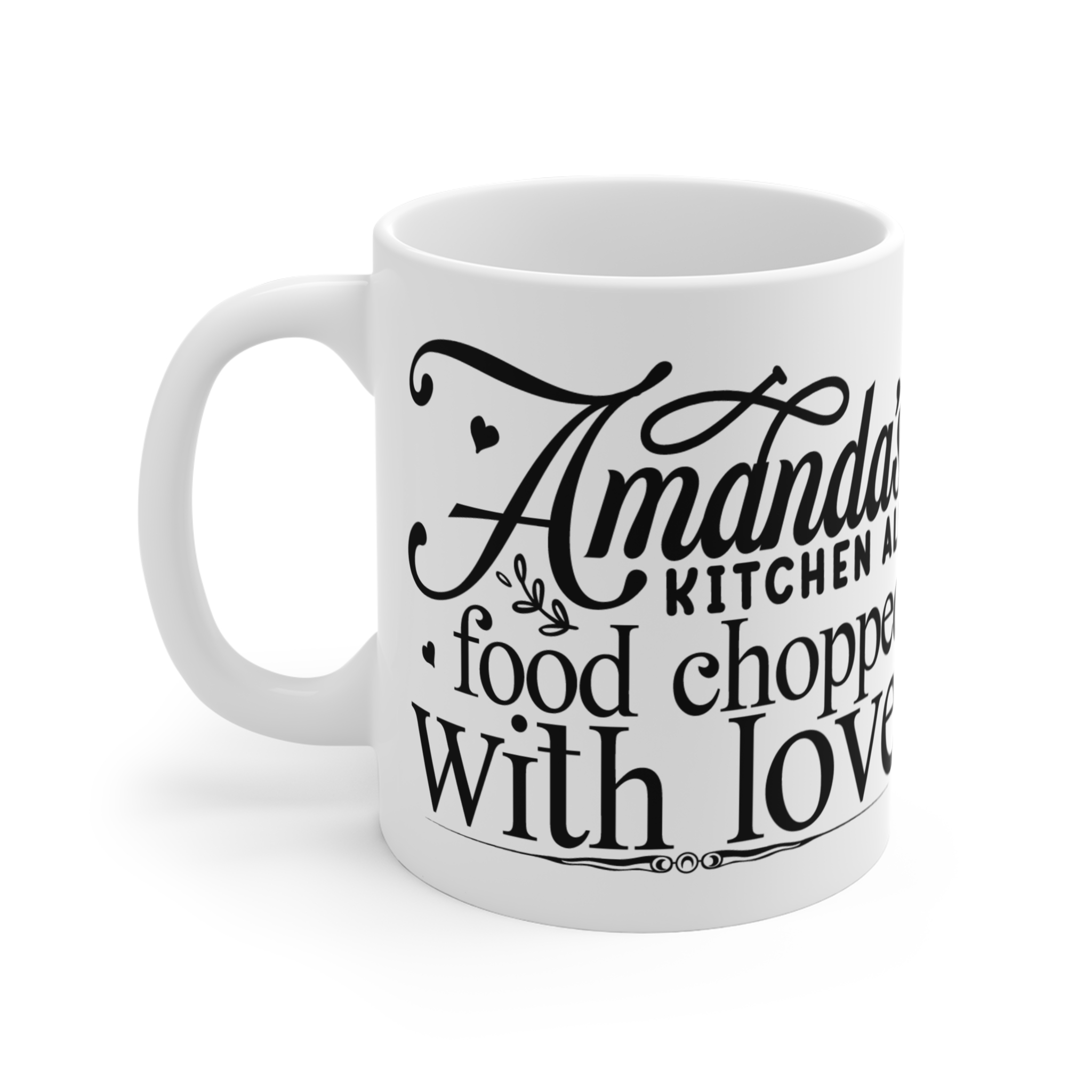 Personalized Kitchen Mug - 'Food Chopped with Love' - Image 3