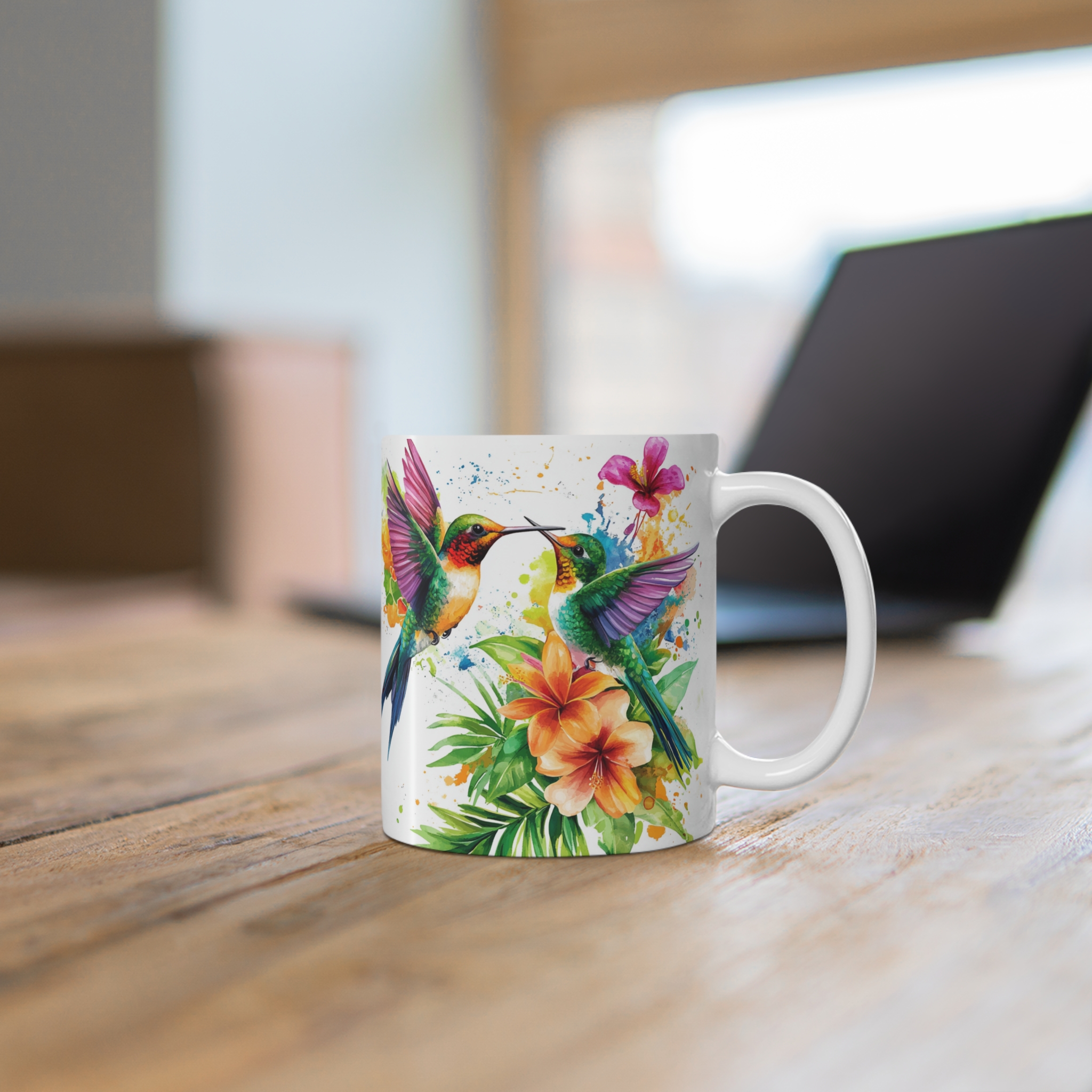 Tropical Hummingbird Mug 11oz - Image 6