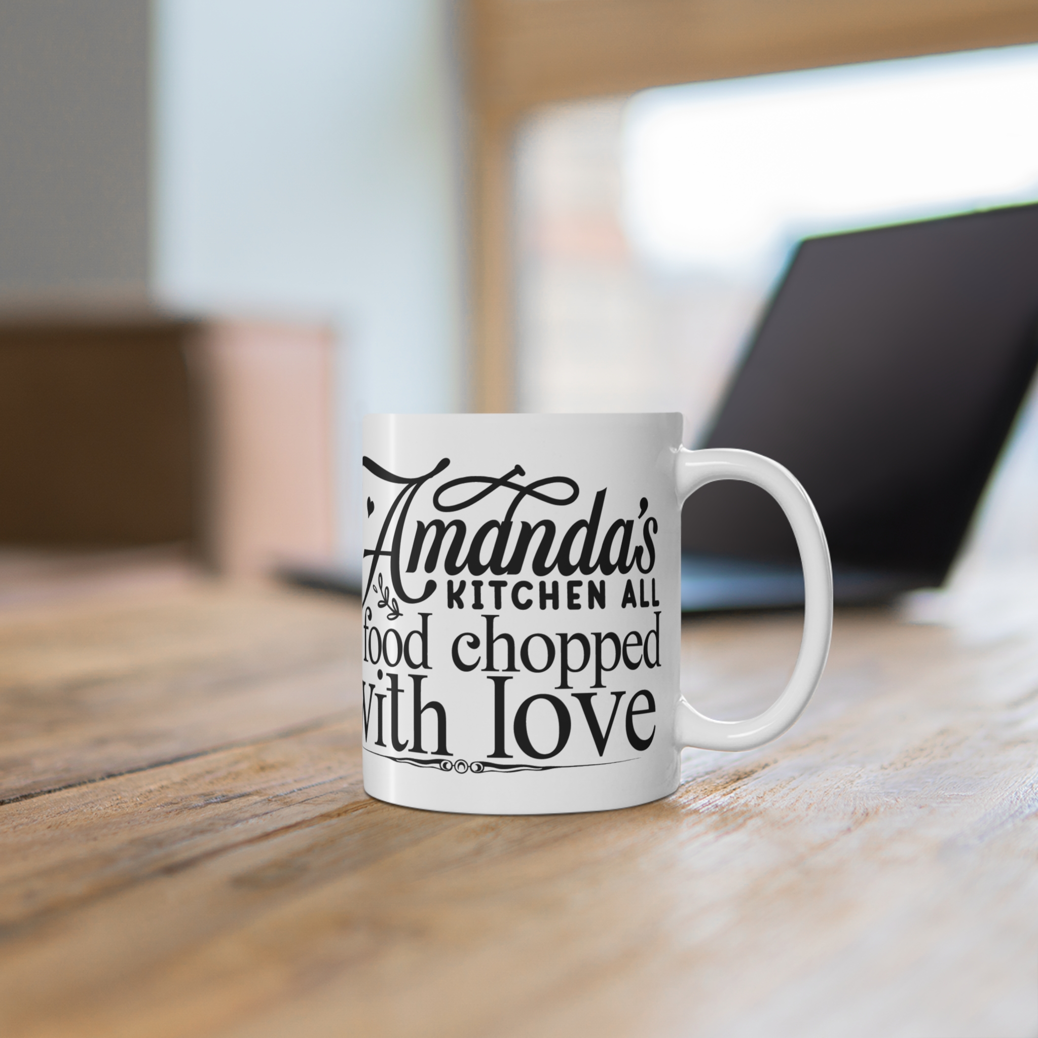 Personalized Kitchen Mug - 'Food Chopped with Love' - Image 5