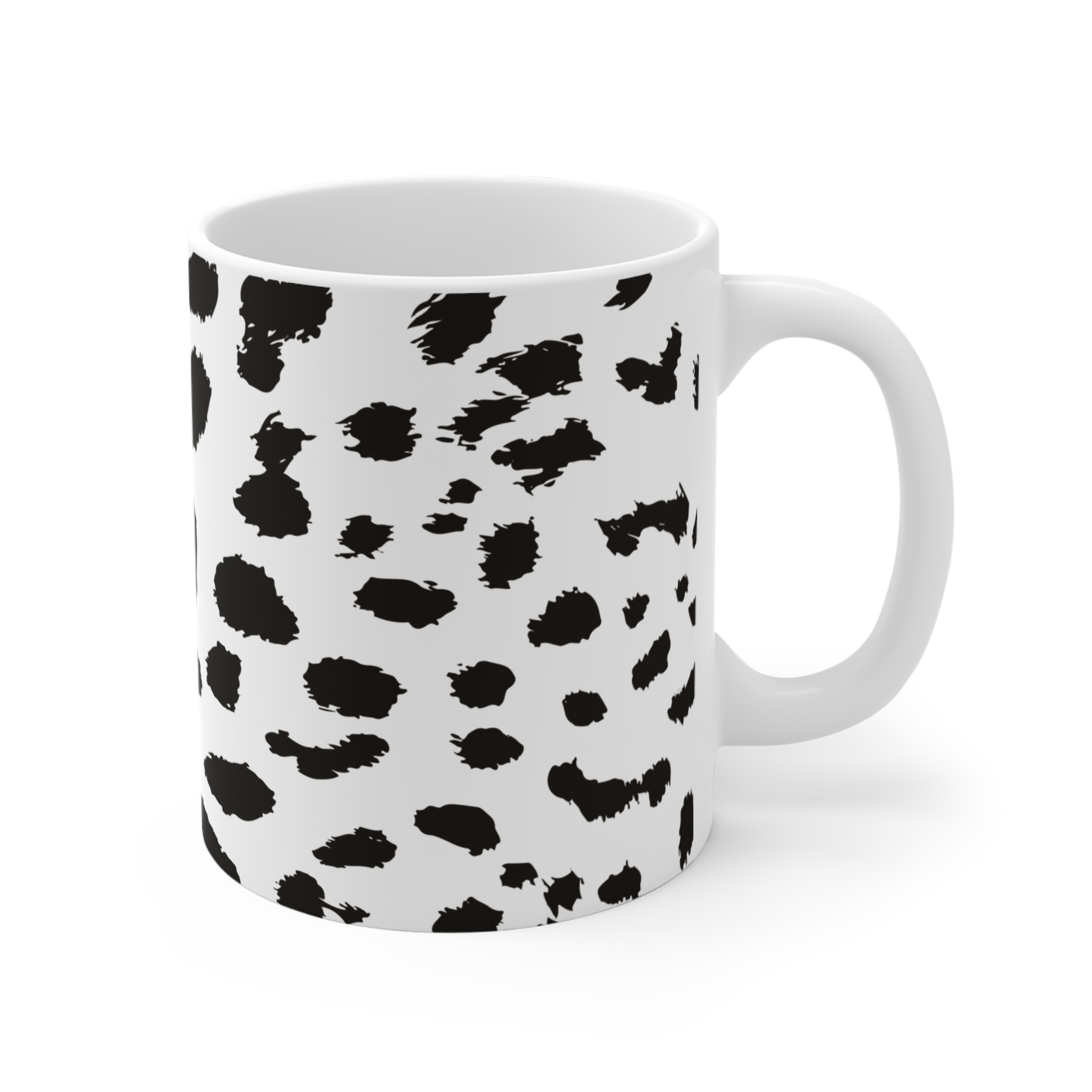 Chic Leopard Print Black Mug 11oz - Image 3